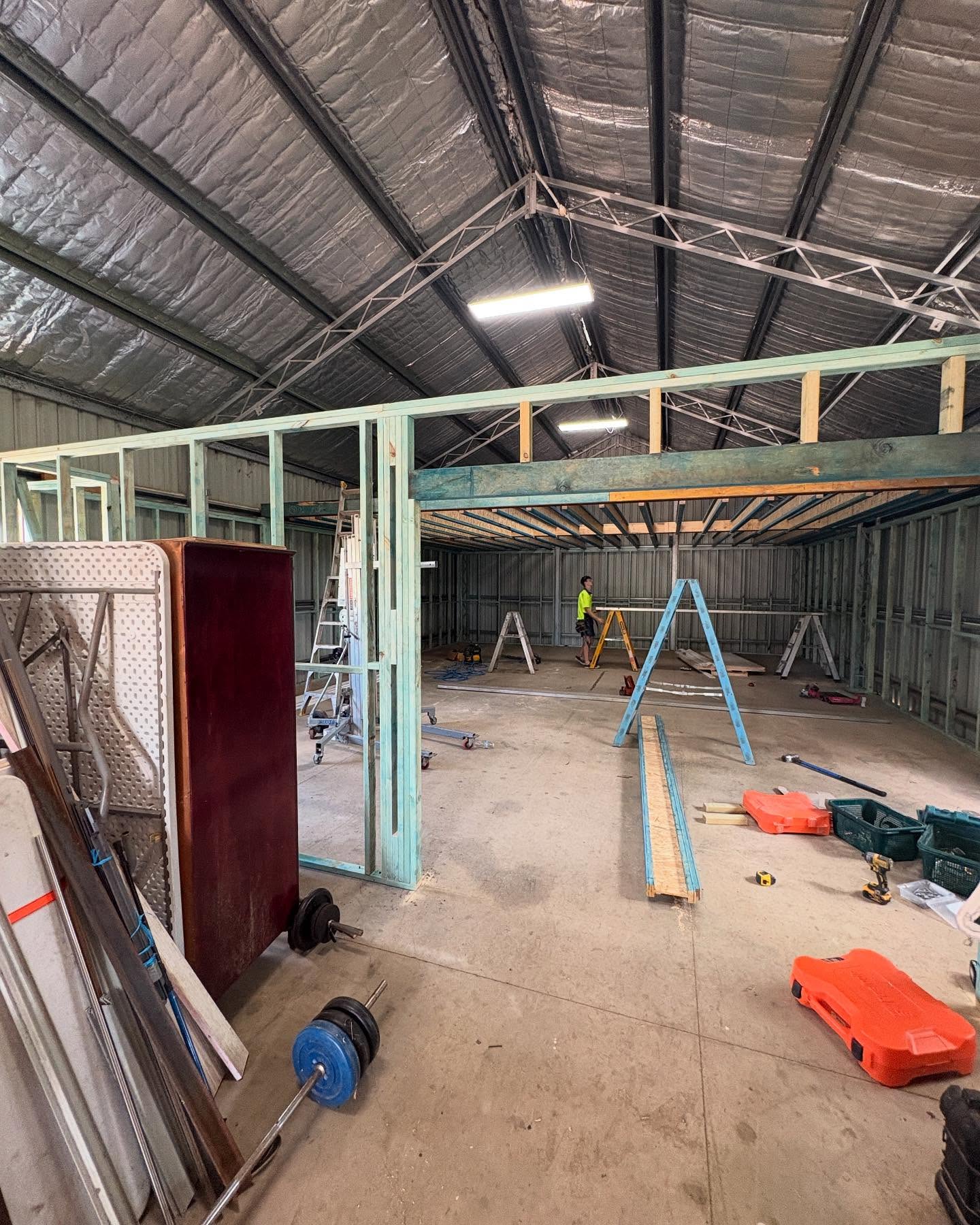 On-site construction work