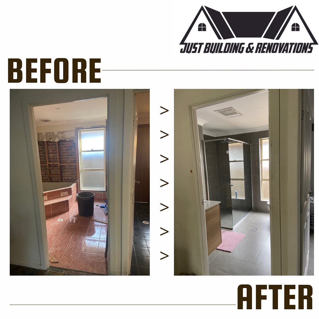 Bathroom transformation before and after