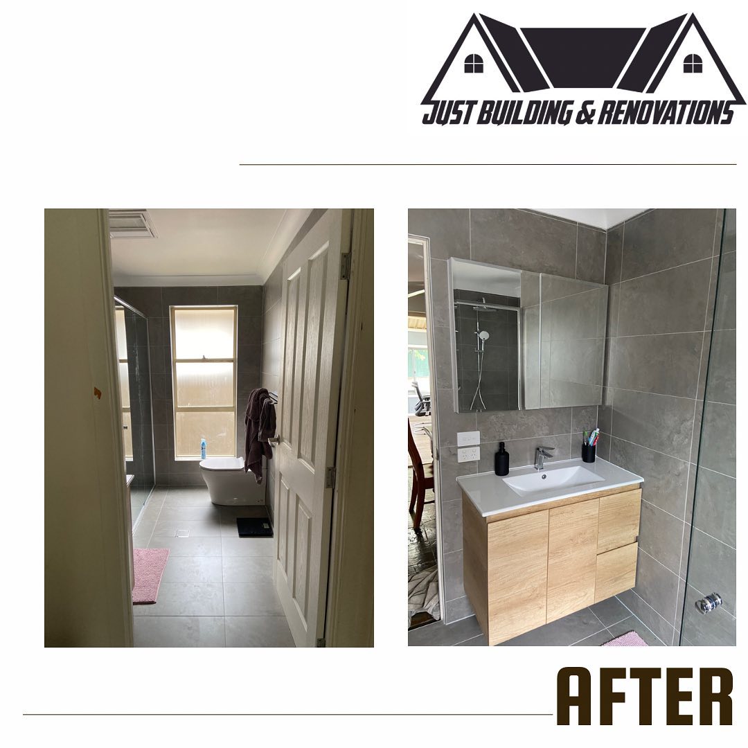 Bathroom renovation before and after