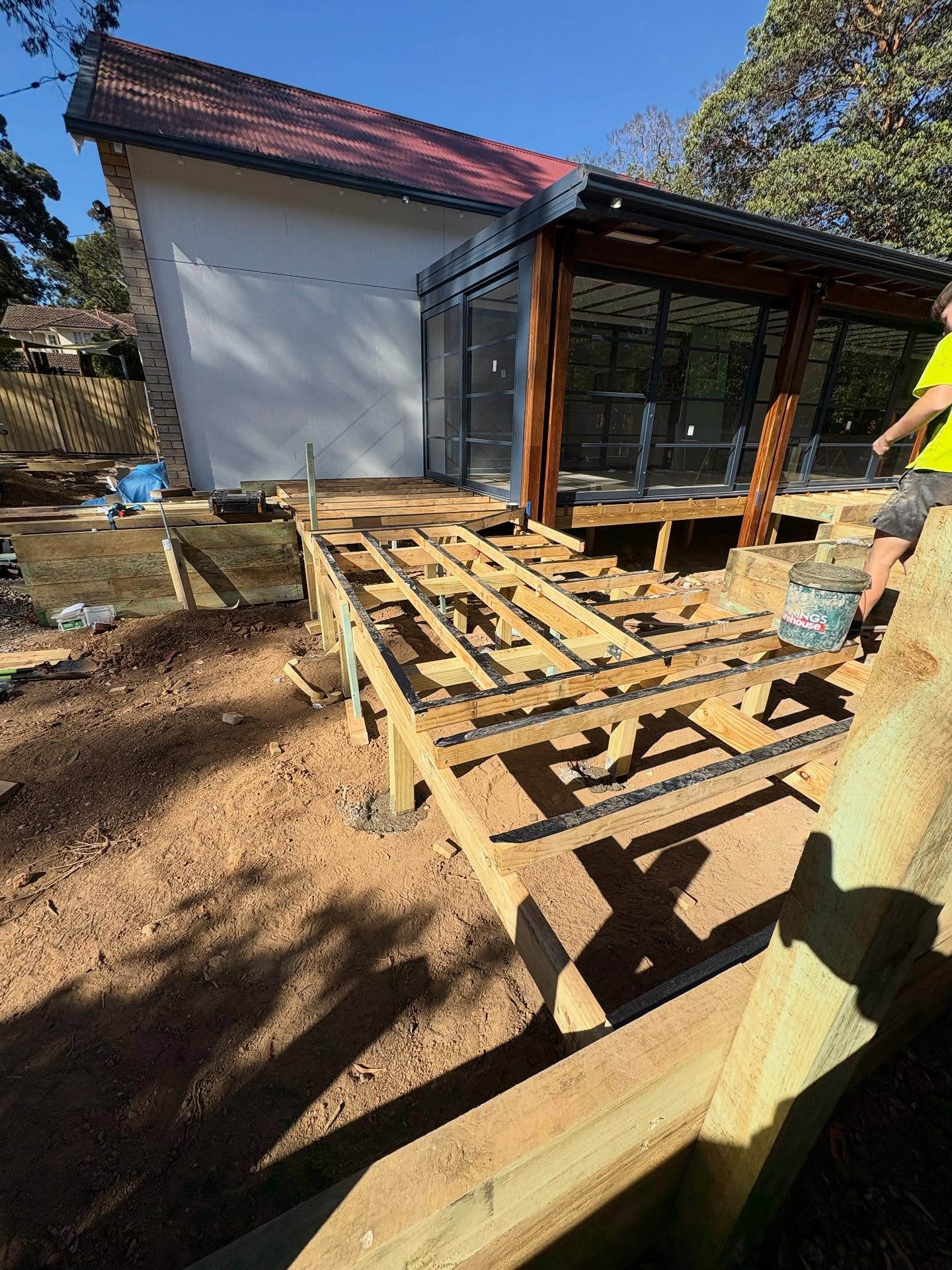 Deck framing construction
